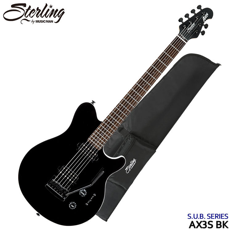 店頭在庫処分品 Sterling by MUSIC MAN エレキギター AX3S BLACK