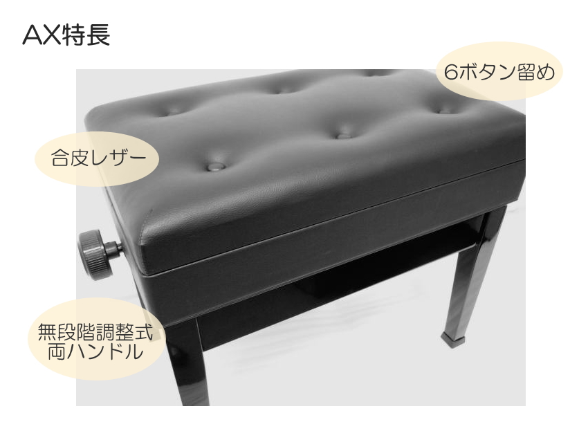ピアノ椅子 小物 楽譜入れ付 AX イトマサ : 楽器のことならメリー