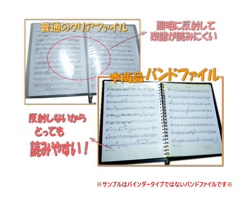 書き込める バンドファイル バインダータイプ 30ポケット パープル A4