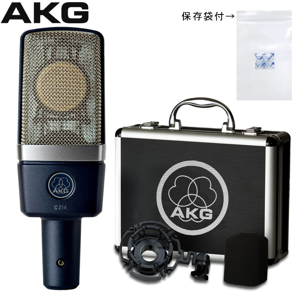 AKG �A�[�J�[�Q�[ �}�C�N C214 �{�[�J�� �i���[�V���� �A�R�M���� C414XLII�Ɠ����̃_�C�A�t�����𓋍� �R���f���T�[�}�C�N