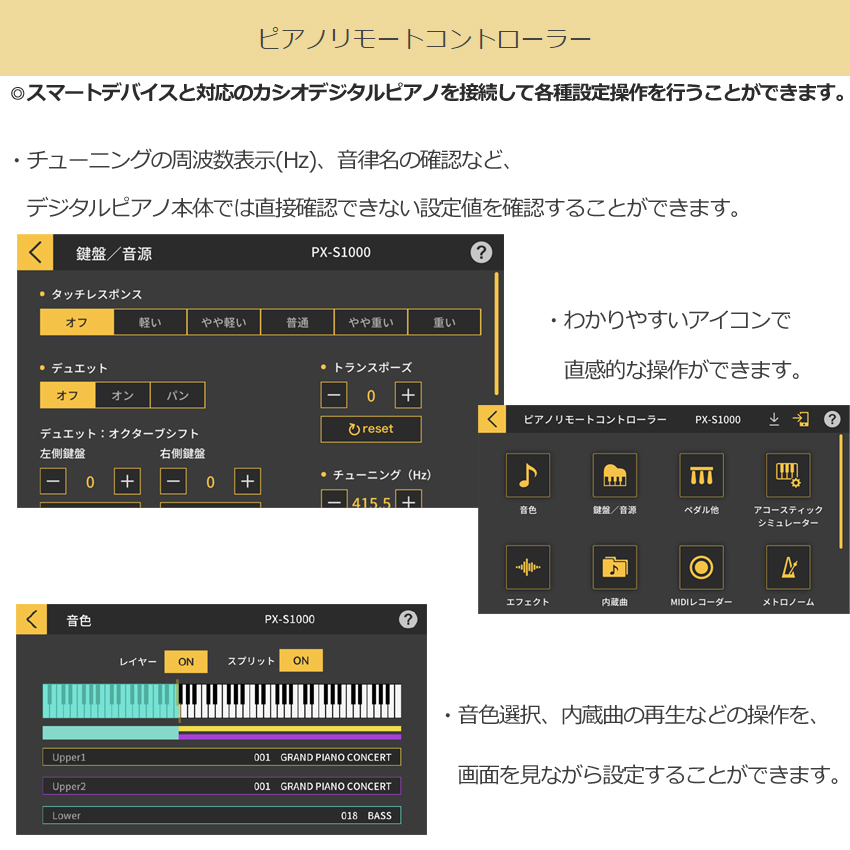カシオ 電子ピアノ CDP-S160 マルチスタンドと折畳み椅子のセット
