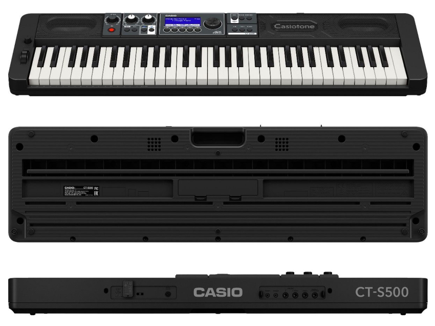 CASIO 61鍵盤キーボード CT-S500「電源アダプタ、譜面立て