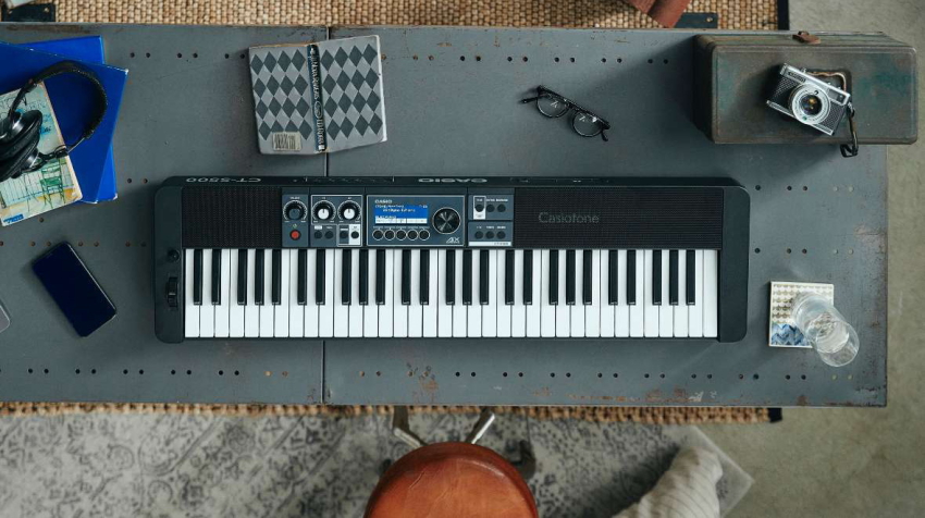 CASIO 61鍵盤キーボード CT-S500「電源アダプタ、譜面立て