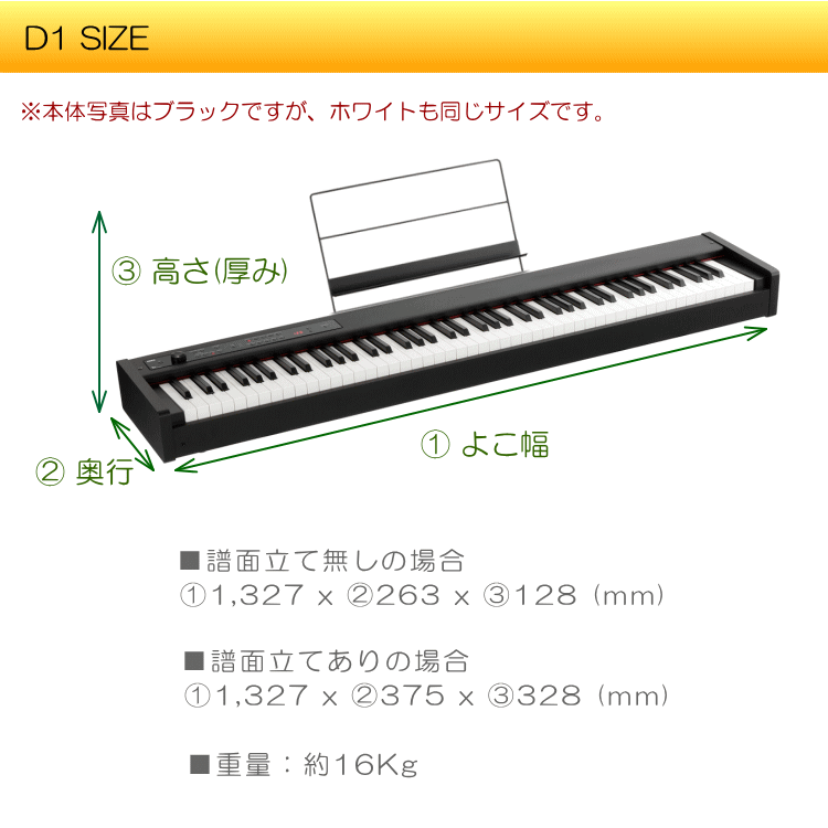 コルグ 電子ピアノ D1 専用ソフトケース付き : d1-scd1 : 楽器のこと