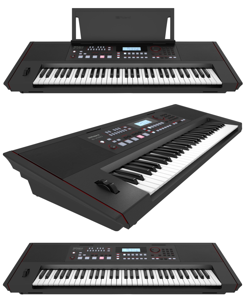 ローランド キーボード E-X50 純正スタンド/ペダル&高低自在椅子付■Roland 弾き語り Bluetooth&マイク機能/61鍵盤 BK ブラック｜merry-net｜02