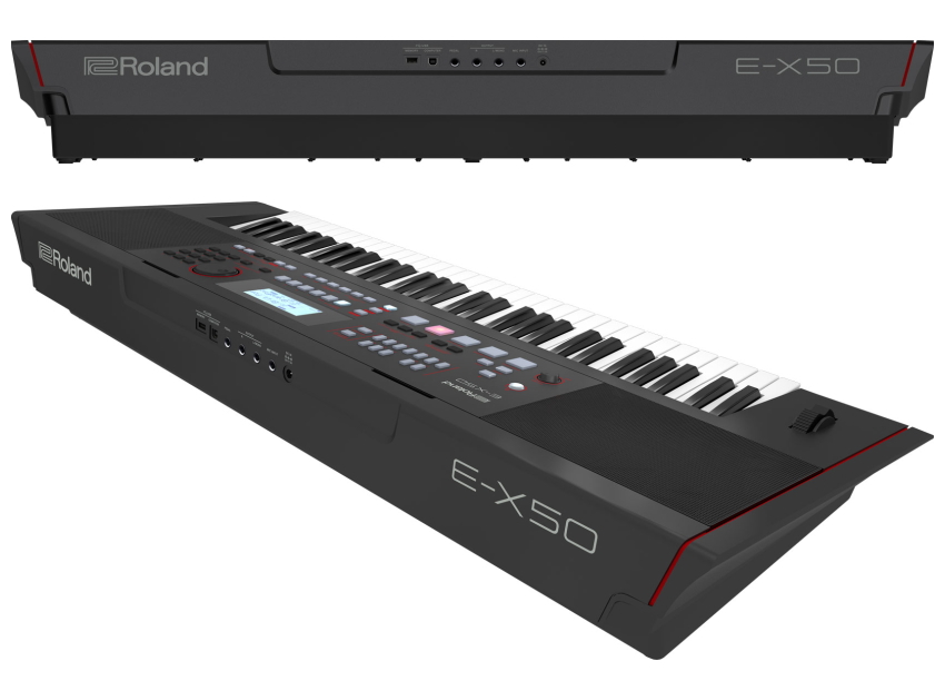 ローランド キーボード E-X50 純正スタンド/ペダル&高低自在椅子付■Roland 弾き語り Bluetooth&マイク機能/61鍵盤 BK ブラック｜merry-net｜03