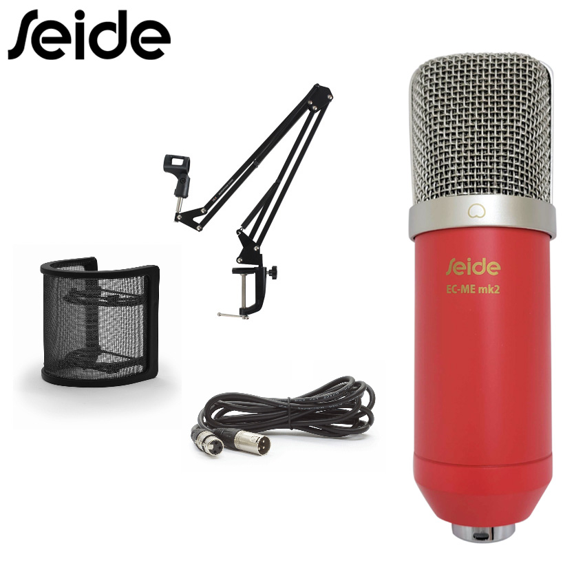 Seide コンデンサーマイク EC-Me MK2 赤色 デスクアームスタンドセット | 