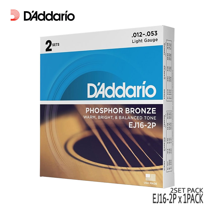 在庫処分 新品 D'Addario ダダリオ アコースティックギター弦 EJ-16