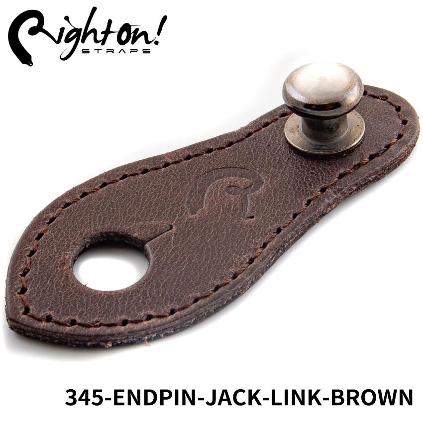 Right On! STRAPS エンドピン用ストラップボタン END PIN JACK STRAPLINK BROWN ライトオン！ストラップス｜merry-net
