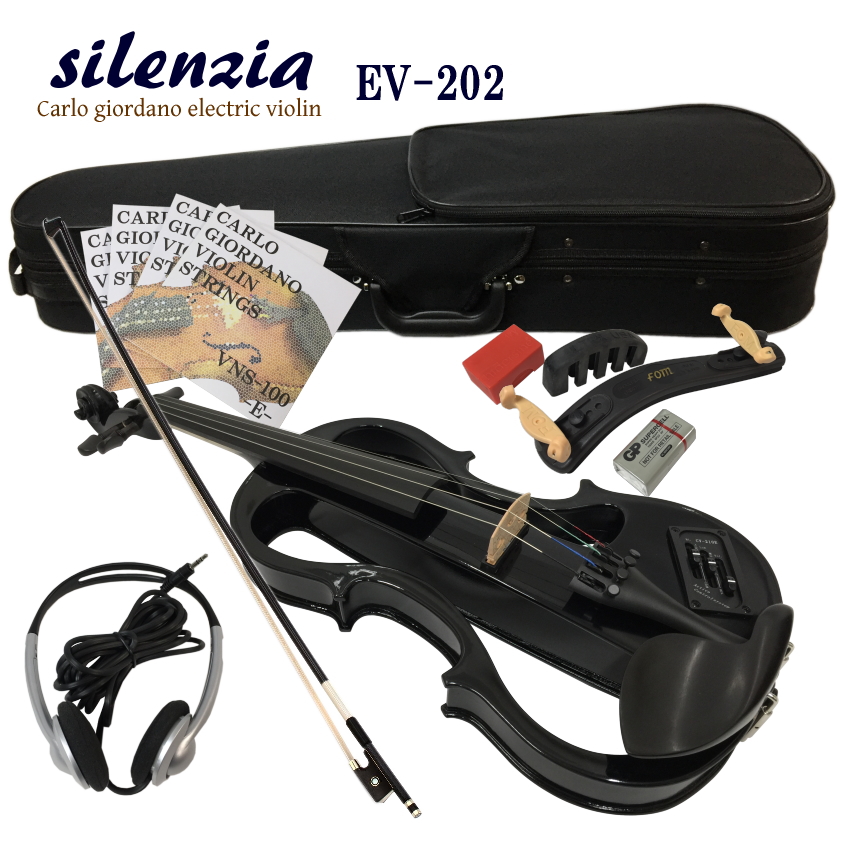 Carlo giordano EV-202 Silenzia CV-210E 4/4 Electric Violin カルロ 
