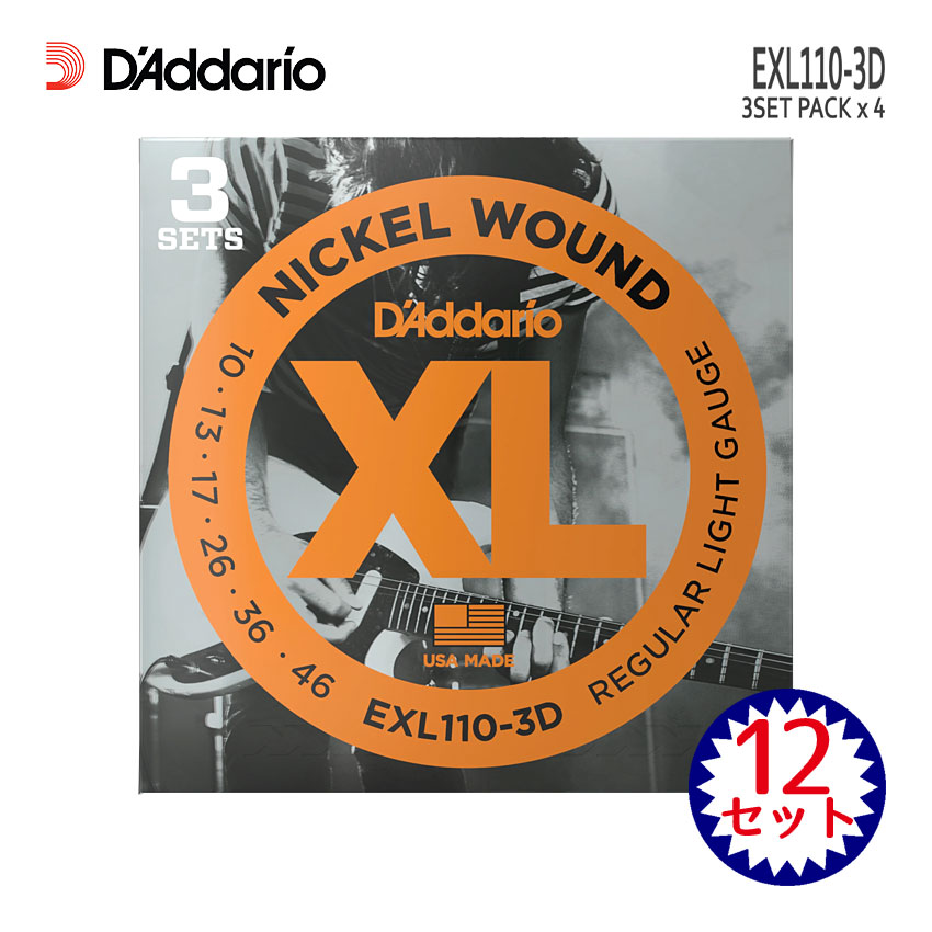 �G���L�M�^�[�� �_�_���I EXL110-3D 4�p�b�N�i12�Z�b�g�j D'Addario �_�_���I 10-46 ���M�����[���C�g