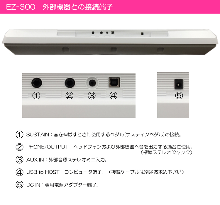 ヤマハ 光る鍵盤キーボード EZ-300 スタンド固定ベルト付 X型スタンド 椅子付き 電子ピアノよりお手軽 安全 初心者 タッチレスポンス : ez- 300-kskbw-blt2 : 楽器のことならメリーネット - 通販 - Yahoo!ショッピング