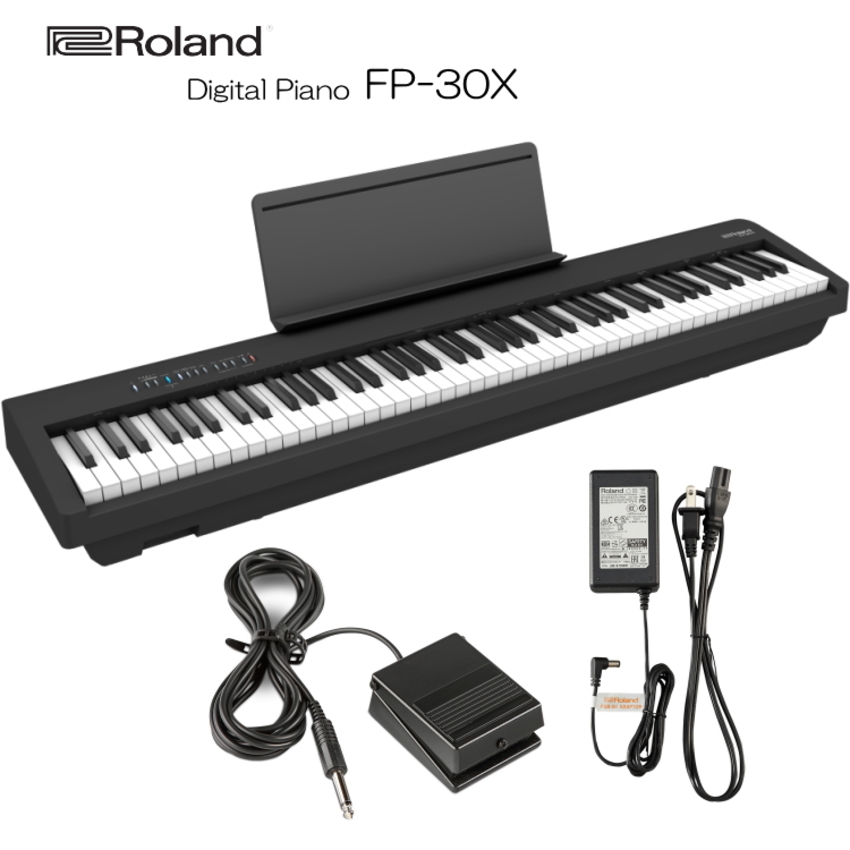 楽天市場】ローランド 電子ピアノ FP-30X ホワイト Roland 88鍵