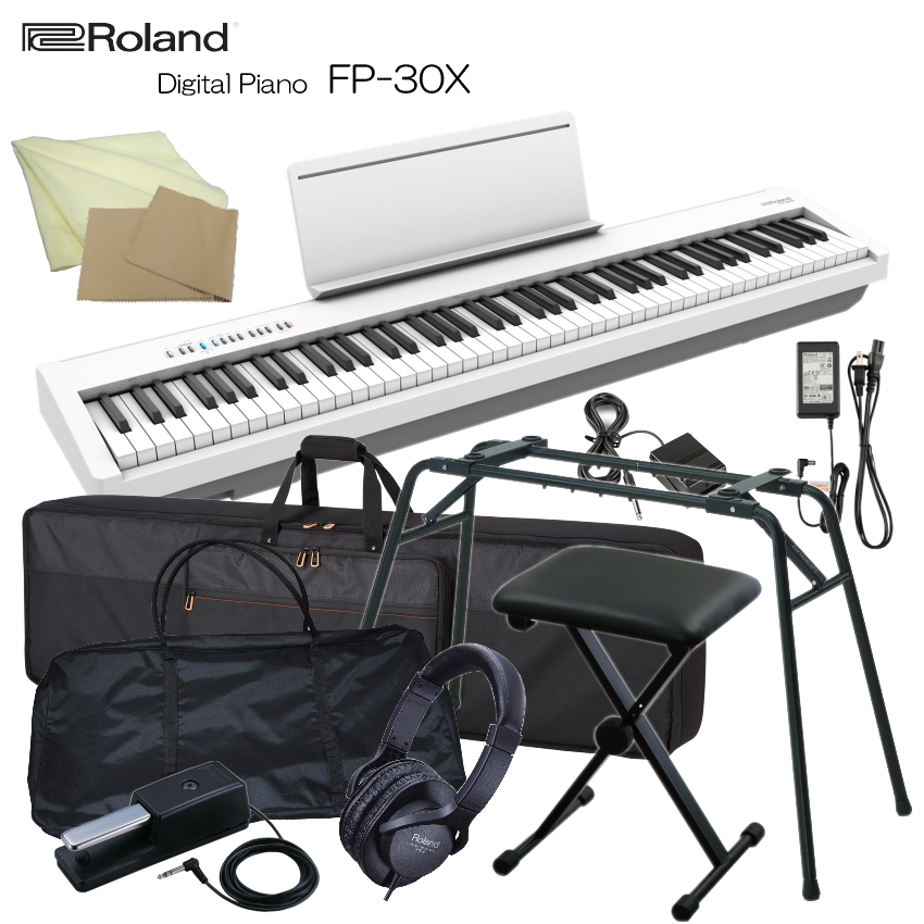 ローランド 電子ピアノ FP-30X ホワイト Roland 88鍵デジタルピアノ 