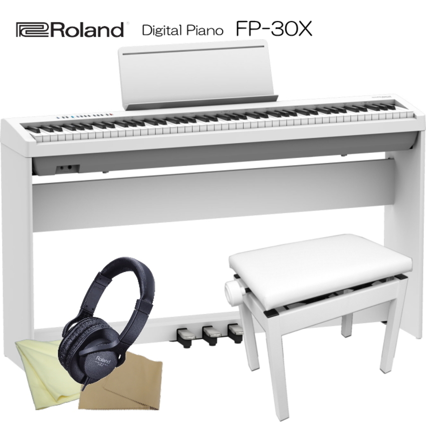 ローランド（Roland） 電子ピアノ FP-30X ホワイト Roland 88鍵