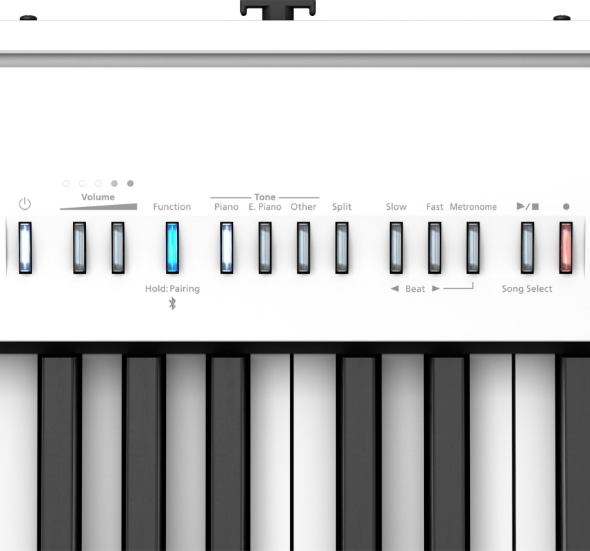 スタンド固定ベルト付き■ローランド 電子ピアノ FP-30X ホワイト Roland 88鍵デジタルピアノ「テーブル型スタンド/折りたたみ椅子」｜merry-net｜03
