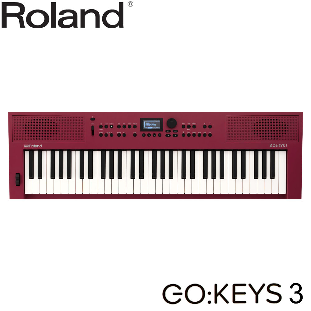 Roland 高音質 電子キーボード GO KEYS 3 赤 RD 61鍵盤 ピアノ音源他たくさんの音源搭載