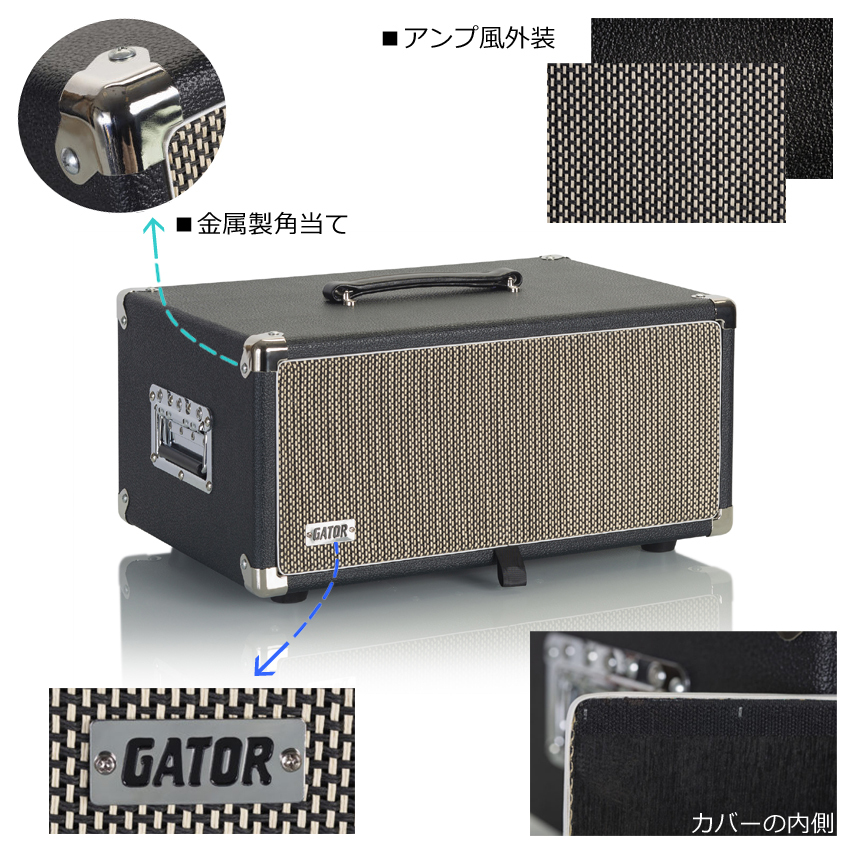 GATOR CASES GATOR アンプ風ラックケース 4U/ビンテージ風・黒 GR