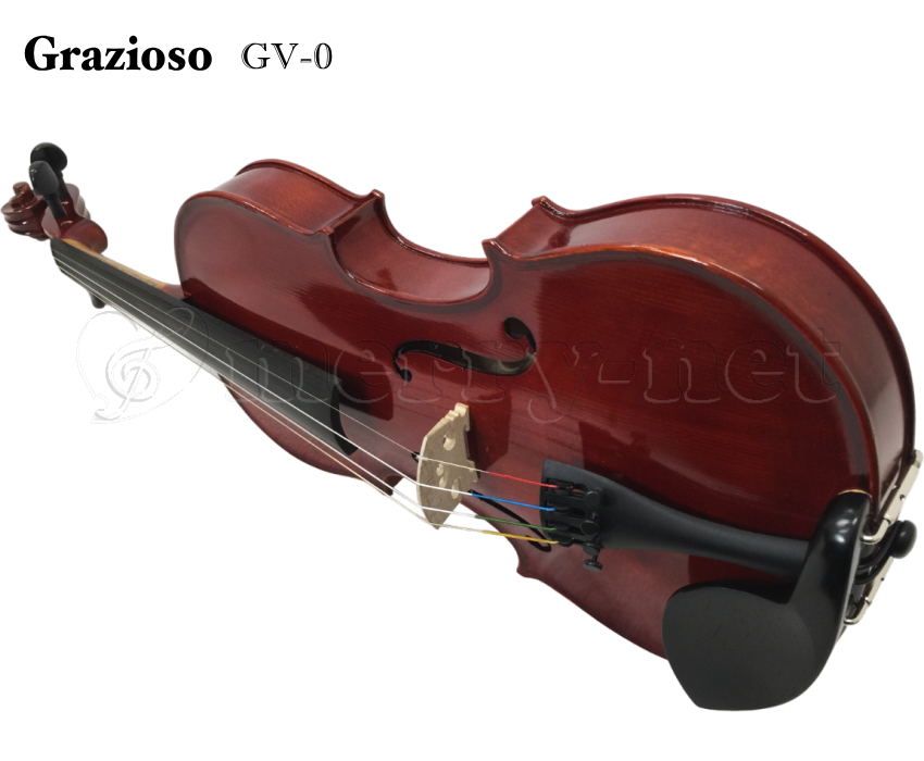 Grazioso 初心者向け バイオリン ラベンダーケース 調整後出荷  GV-0S 4/4サイズ 7点セット 大人サイズ グラッツィオーゾ 爆買 |  | 02