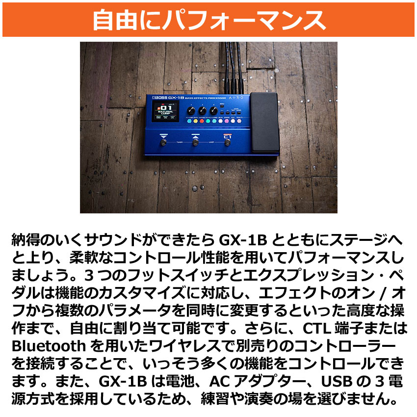BOSS（ボス） ベース用マルチエフェクター GX-1B 純正アダプター