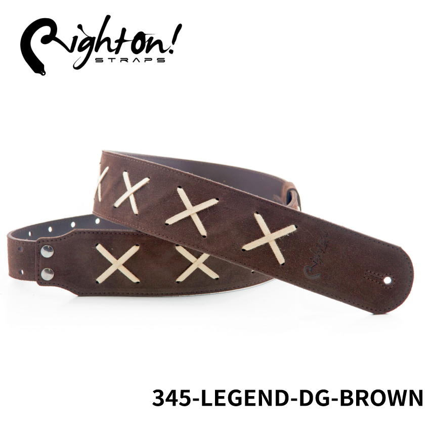 Right On! STRAPS ギターストラップ LEGEND DG BROWN ライトオン！ストラップス