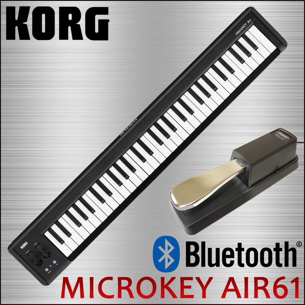KORG microkey AIR 61 サスティンペダル付き USB・ワイヤレス両