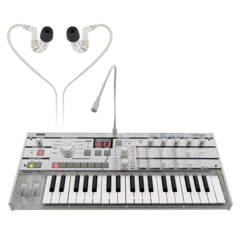 KORG microKORG クリスタル イヤーモニターセット シンセサイザー : mk1 cr ear : 楽器のことならメリーネット