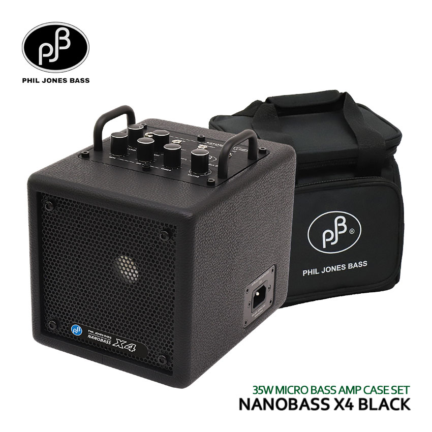 ��p�P�[�X�t PHIL JONES BASS �x�[�X�A���v NANOBASS X4 BLACK �i�m�x�[�X PJB �t�B���W���[���Y