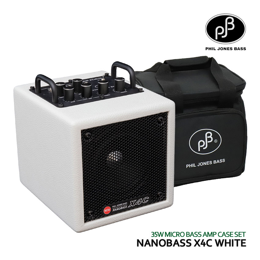 専用ケース付 PHIL JONES BASS ベースアンプ NANOBASS X4C WHITE ナノベース PJB｜merry-net