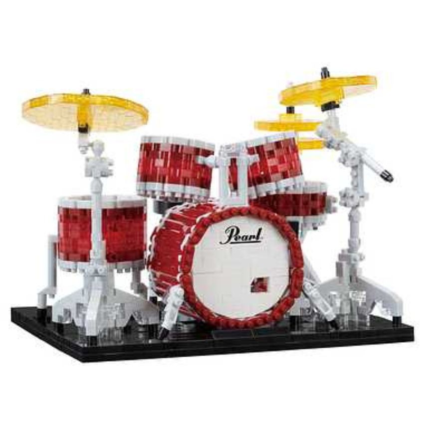ナノブロック Pearl ドラムセット マスターズ NBM-056 カワダ ブロック ホビーブロック nanoblock ミニブロック ドット絵  ミニ楽器 クリスマス | nanoblock | 09