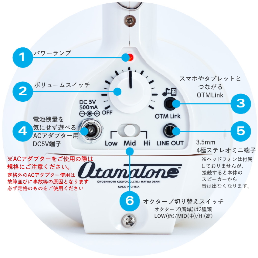 電子楽器 オタマトーン テクノ TECNO ホワイト 明和電機 