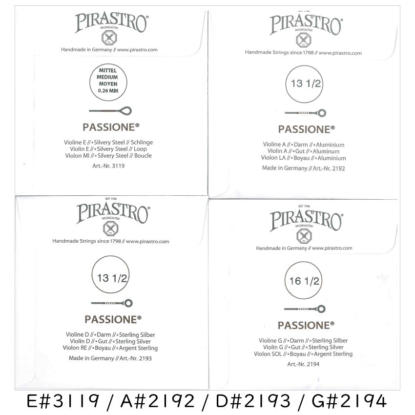 PIRASTRO PASSIONE 4/4バイオリン弦セット E線 ループエンド ピラストロ パッシオーネ ガット弦 : passione-l :  楽器のことならメリーネット - 通販 - Yahoo!ショッピング