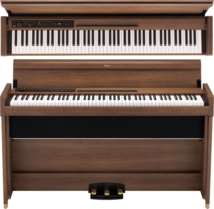 コルグ 電子ピアノ POETORY LL35クリア椅子まで入る防振マット付き ショパンを弾くための電子ピアノ■代引不可の画像