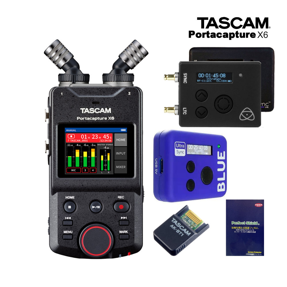 TASCAM Portacapture X6 + UltraSyncOne ワイヤレスタイムコード同期セット | TASCAM