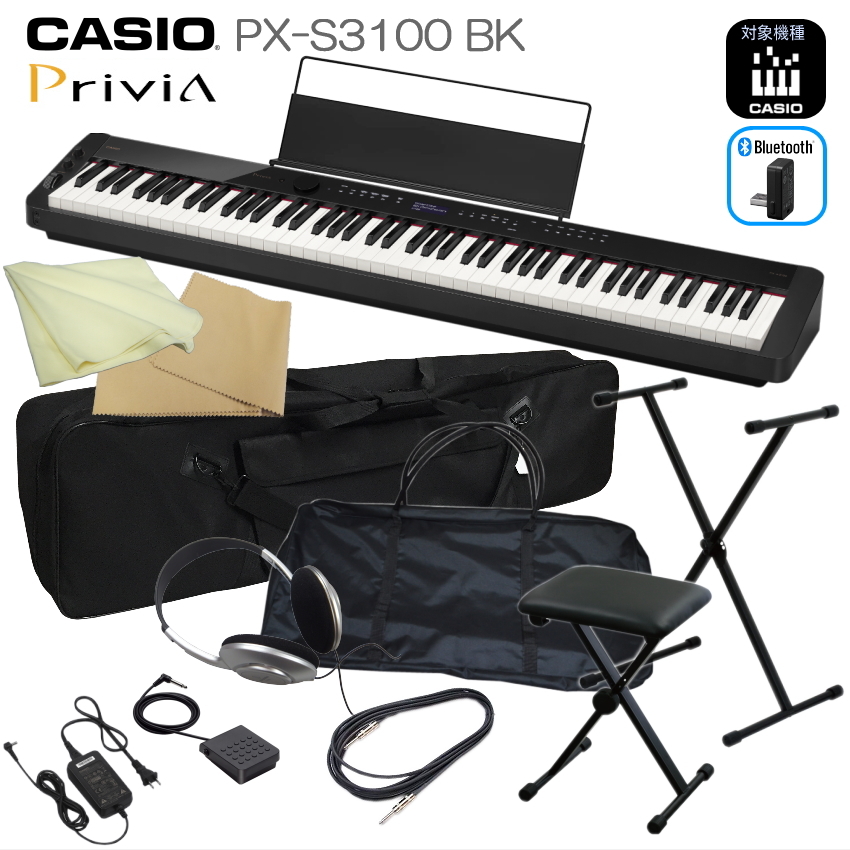電子ピアノ Privia ブラック PX-S3100BK [88鍵盤] www.mcintoshproline.com