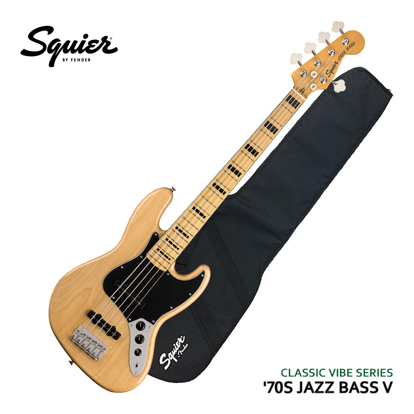 Squier エレキベース Classic Vibe '70s Jazz Bass V NAT 5弦ジャズベース スクワイヤー