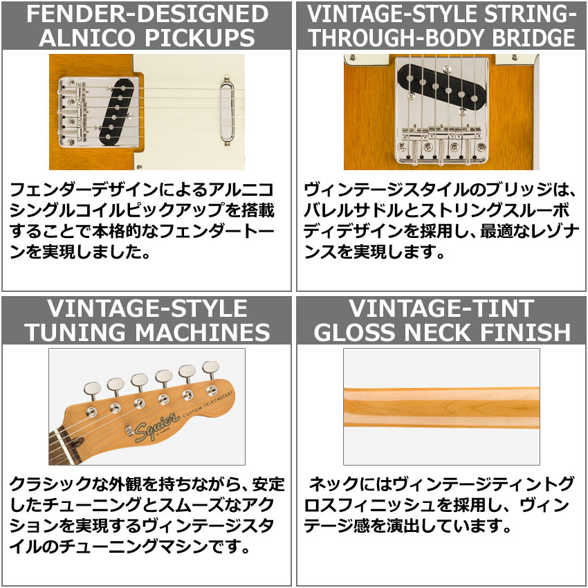 Squier エレキギター Classic Vibe Baritone Custom Telecaster BLK テレキャスター スクワイヤー 爆買 | Fender | 03
