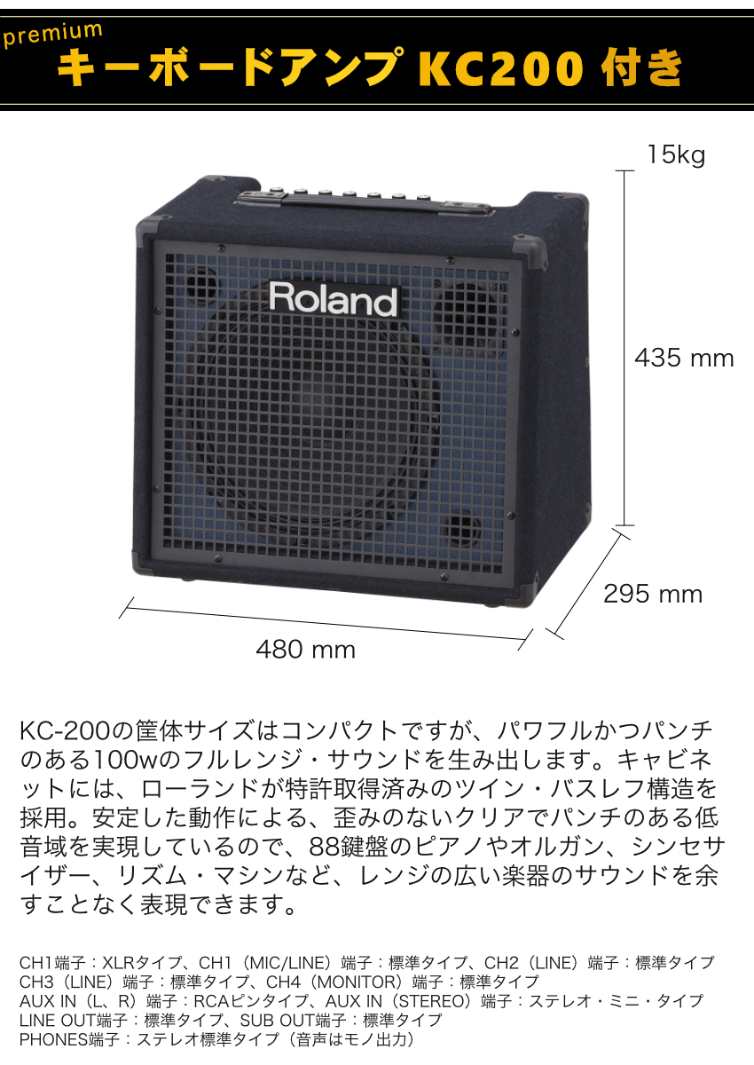 Roland ステージピアノ FP-E50-BK ライブハウス・練習スタジオに最適なキーボードアンプセット | ローランド | 01