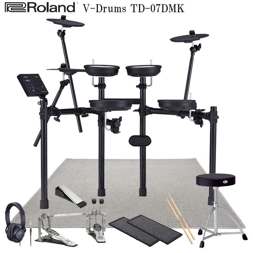 Roland ���[�����h �d�q�h�����Z�b�g TD-07DMK V-Drums �G���h�� �c�C���y�_�����h�U�}�b�g���m�C�Y�C�[�^�[�t��