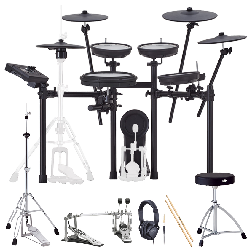 Roland ローランド 電子ドラムセット TD-17KVX2 V-Drums ハイハットスタンド/ヘッドフォン/スローン/ツインペダル付きセット エレドラ | ローランド