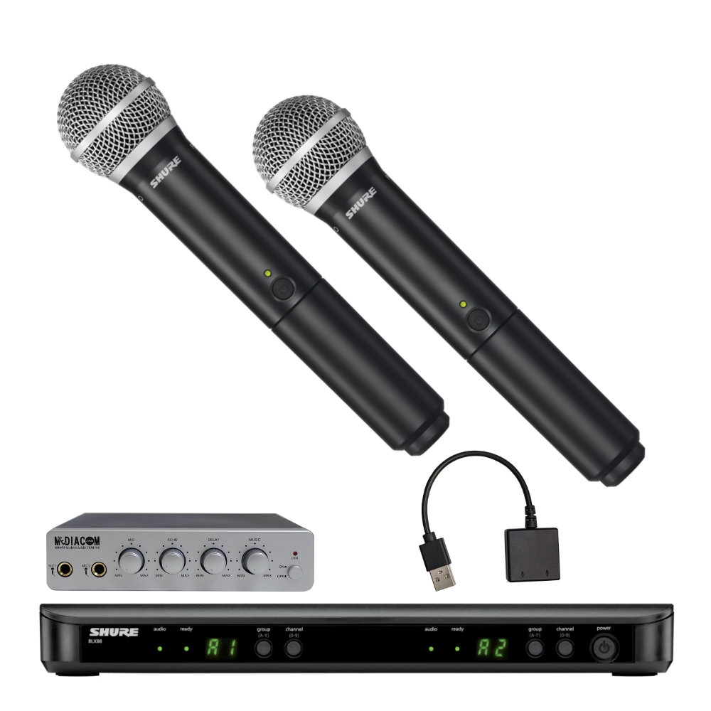 SHURE ワイヤレスマイク2本 + カラオケミキサーセット SWITCH接続ケーブルプレゼント : tkmi-010-switch :  楽器のことならメリーネット - 通販 - Yahoo!ショッピング