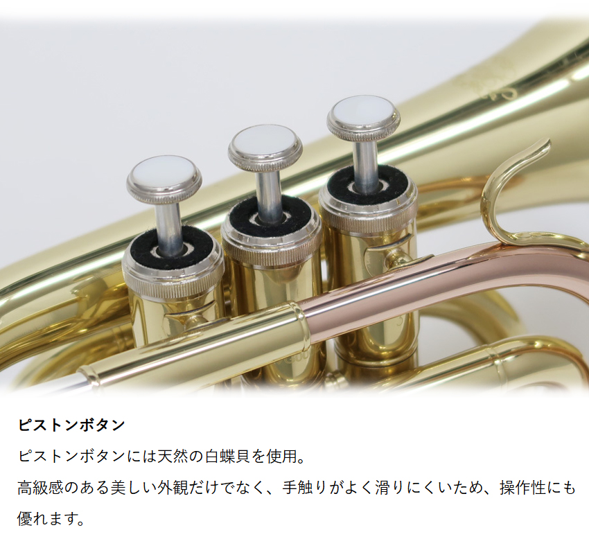 ラッピングOK 3年保証付き J.Michael ポケットトランペット TR-350PL B