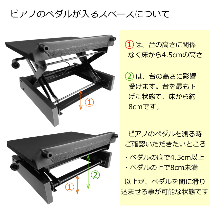 足置き台　小型　UP-S　ピアノ補助台｜merry-net｜05