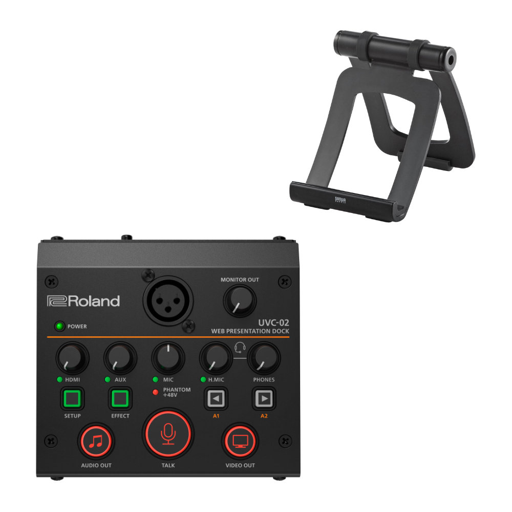 Roland オーディオインターフェイス UVC-02 + 汎用iPadスタンド | ローランド