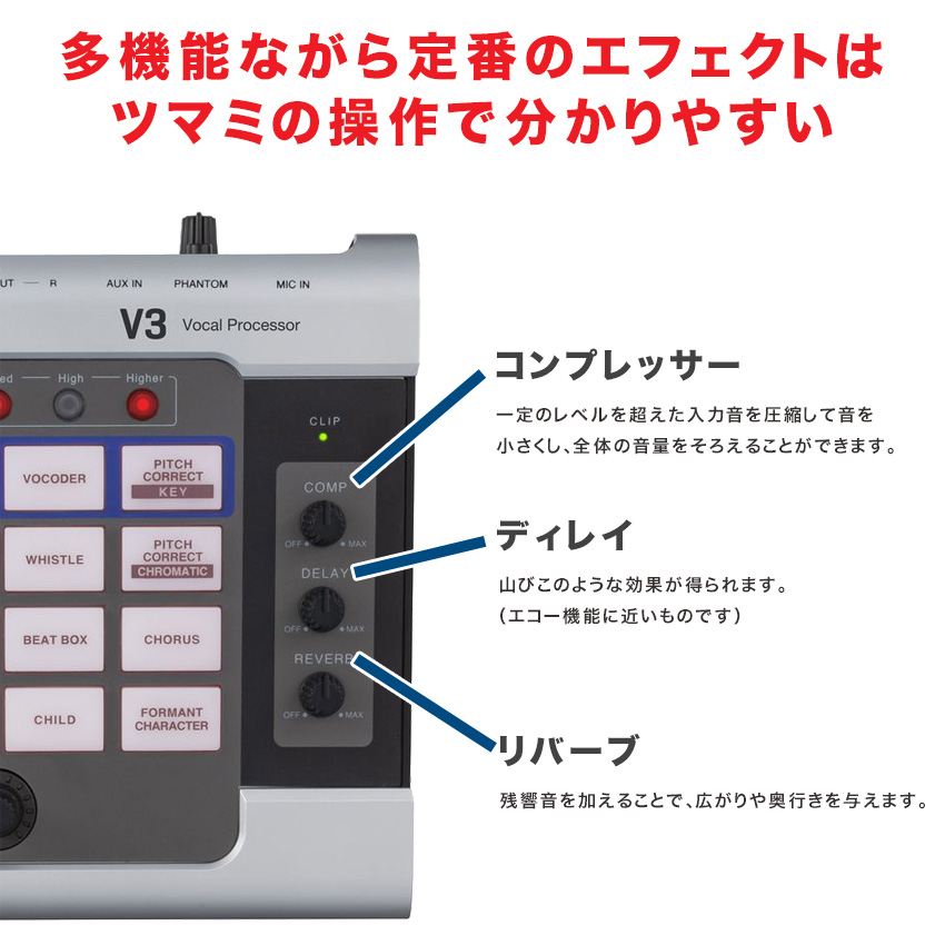 ZOOM ボーカルエフェクター V3 ZOOM ボーカルエフェクター V3
