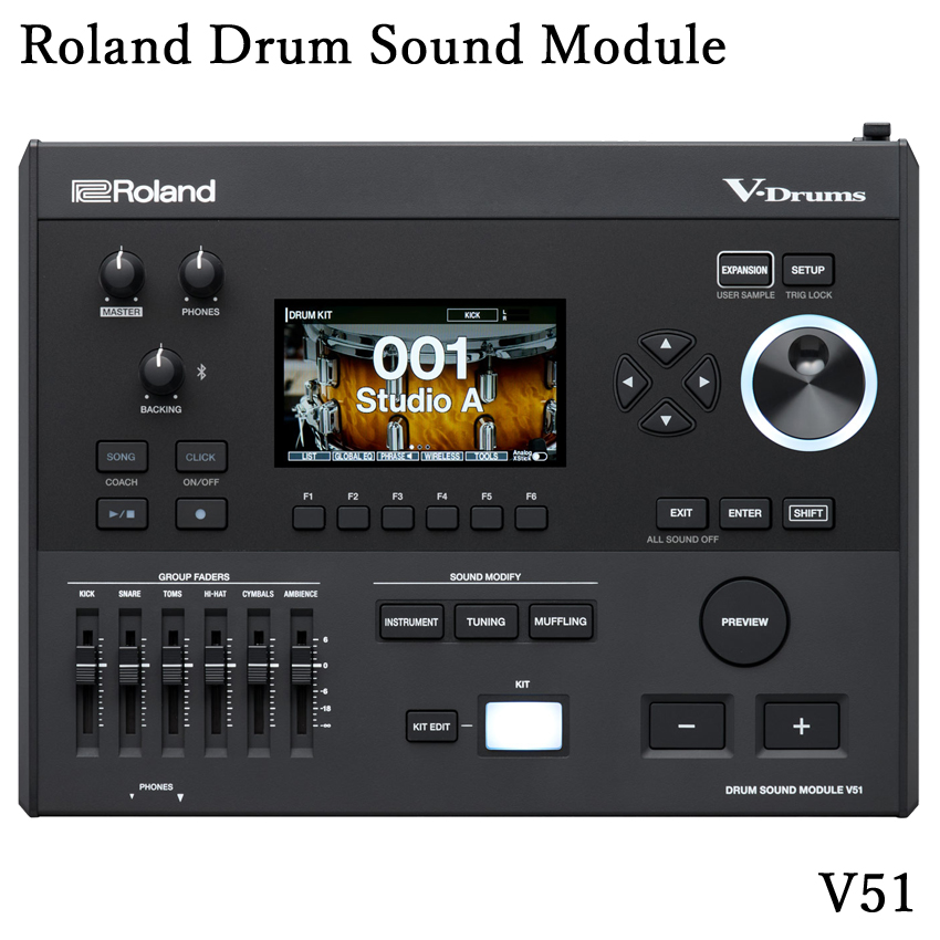 Roland �������W���[�� V51 Drum Sound Module ���[�����h