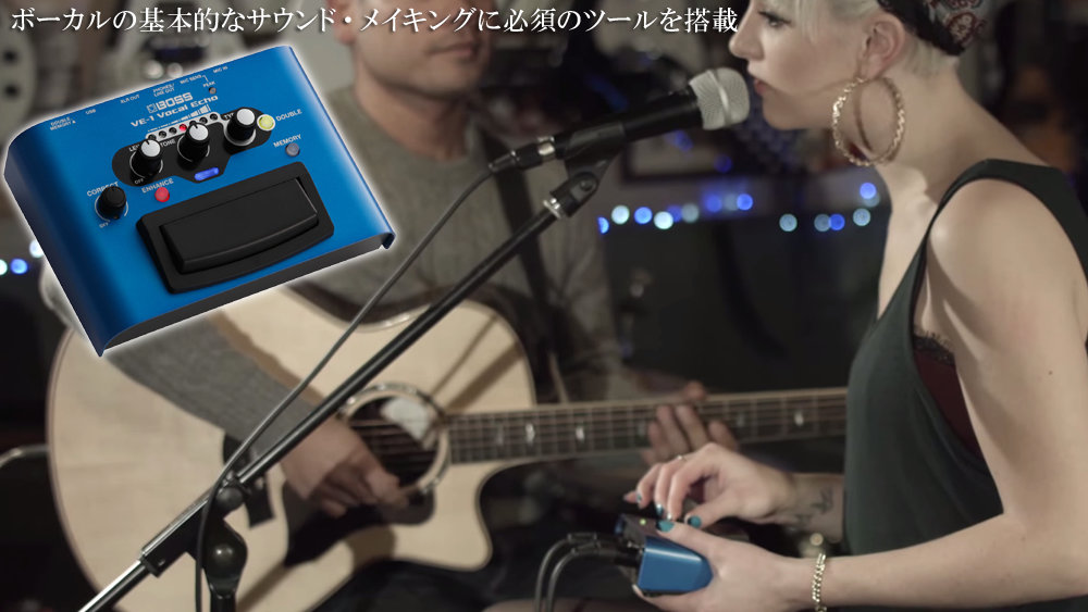 BOSS（ボス） VE-1 ボーカルエフェクター エコー ACアダプター付き