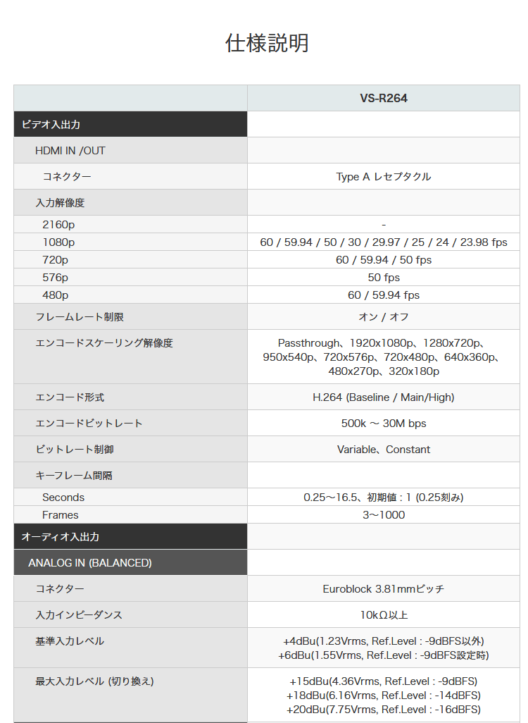 Seal限定商品 Acアダプター付き Tascam Fullhdストリーマー Vs R264 完璧