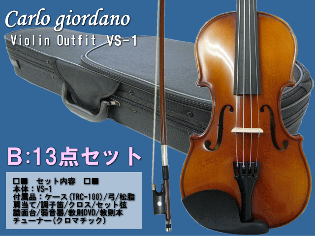 想像を超えての バイオリン 初心者 カルロジョルダーノ VS-1 4 4 入門 13点セット 【代引不可】 -wolbergstudio.com