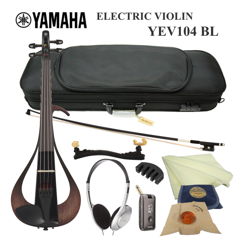 YAMAHA エレキバイオリン YEV104 ブラック 静かに弾ける器具付き